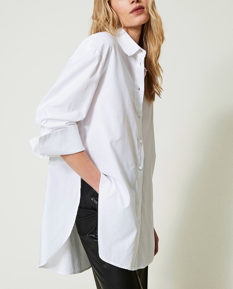 Sobrecamisa com Punhos Desmontáveis Branco-3