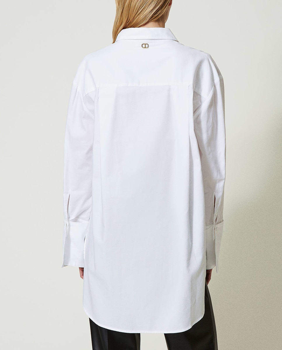 Sobrecamisa com Punhos Desmontáveis Branco-2
