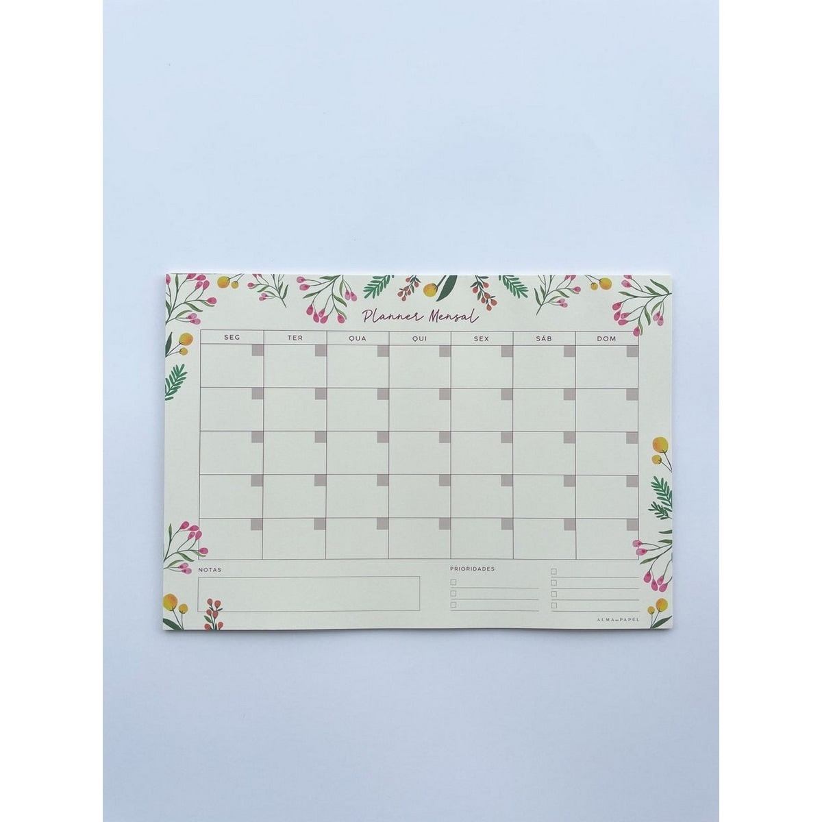 Planificador Mensal Silvestre 18 Folhas 1