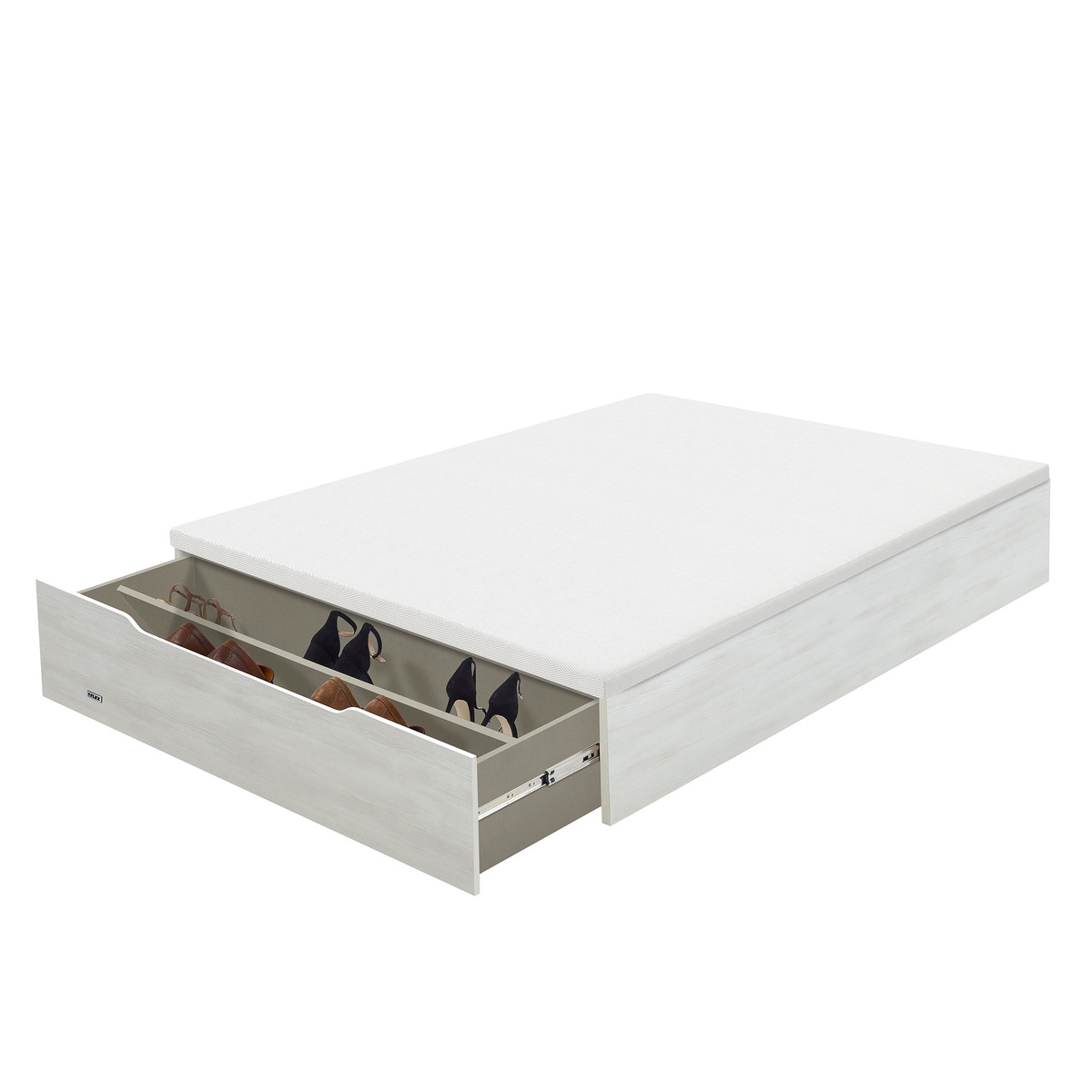 Canapé abatible con zapatero 25 Flex Blanco veteado-3