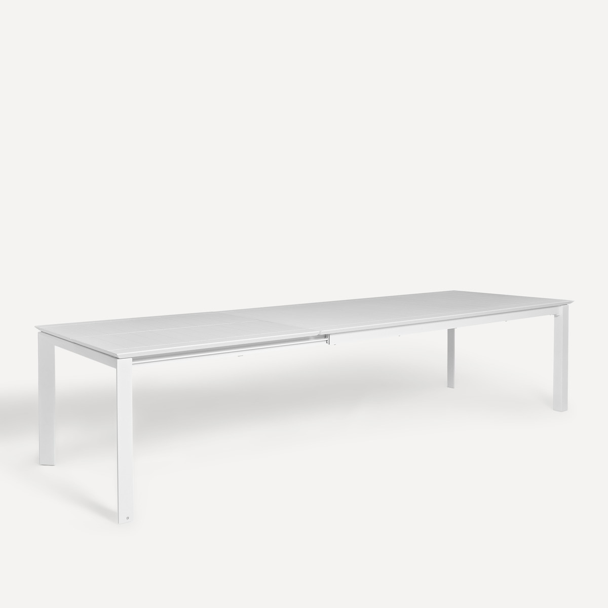 Mesa de Refeições de Jardim Extensível de Alumínio Chicago Branco-2