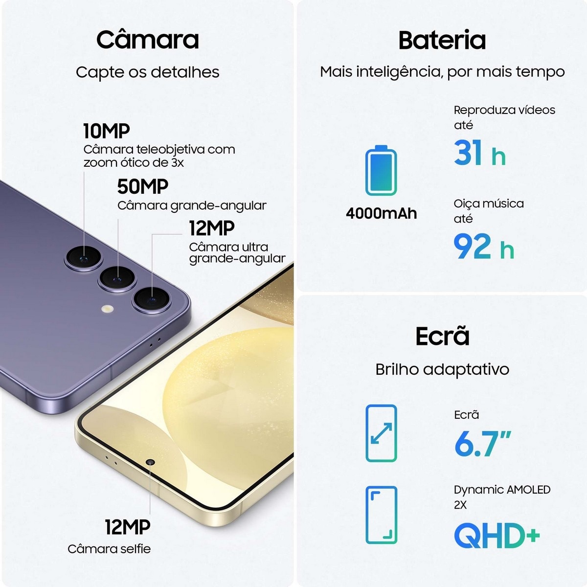 Smartphone Samsung Galaxy S24 8GB + 256 GB Cinzento-Mármore-4