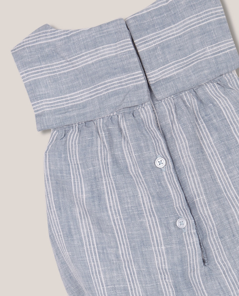 Babygrow às Riscas e em Linho Azul-4