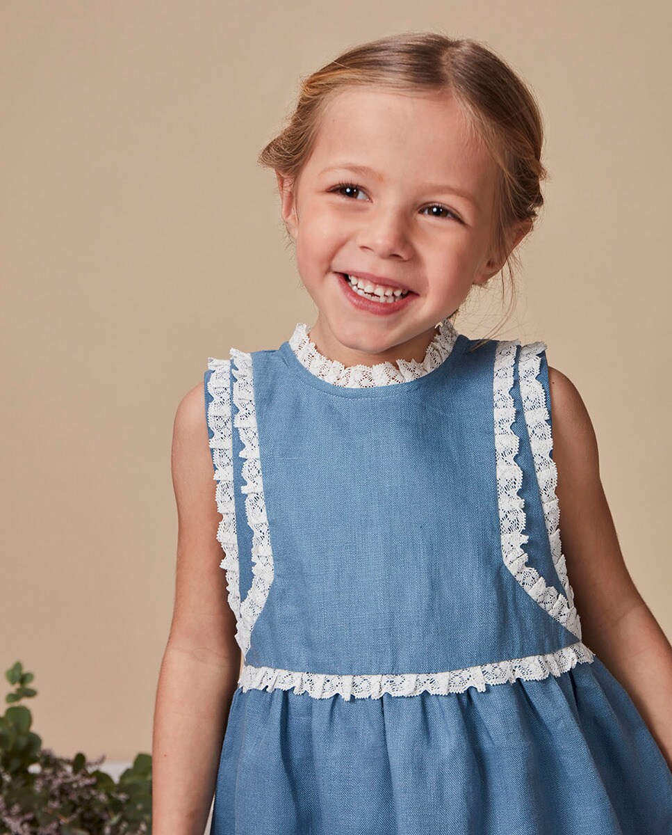 Vestido de niña con bordados a contraste · Gocco · El Corte Inglés