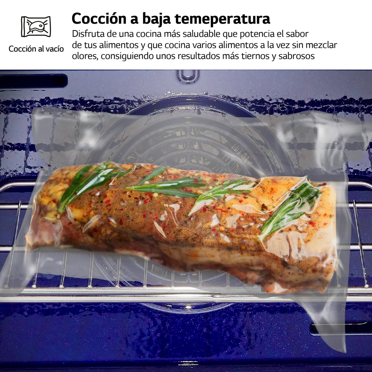 Horno multifunción LG pirolítico, 76 l, display LCD con mando giratorio, función Instaview - WSED7612S Acero Inox-7