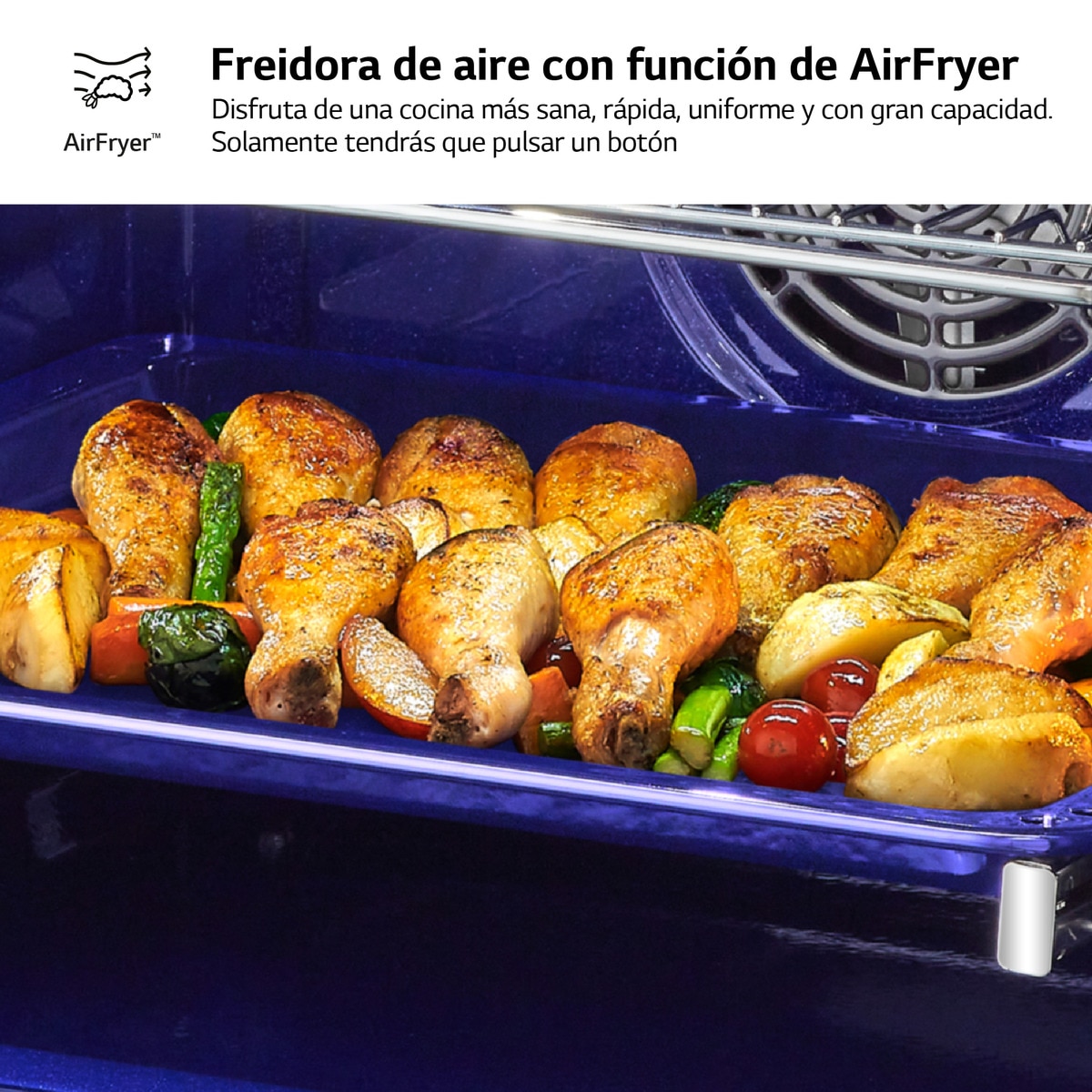 Horno multifunción LG pirolítico, 76 l, display LCD con mando giratorio, función Instaview - WSED7612S Acero Inox-6