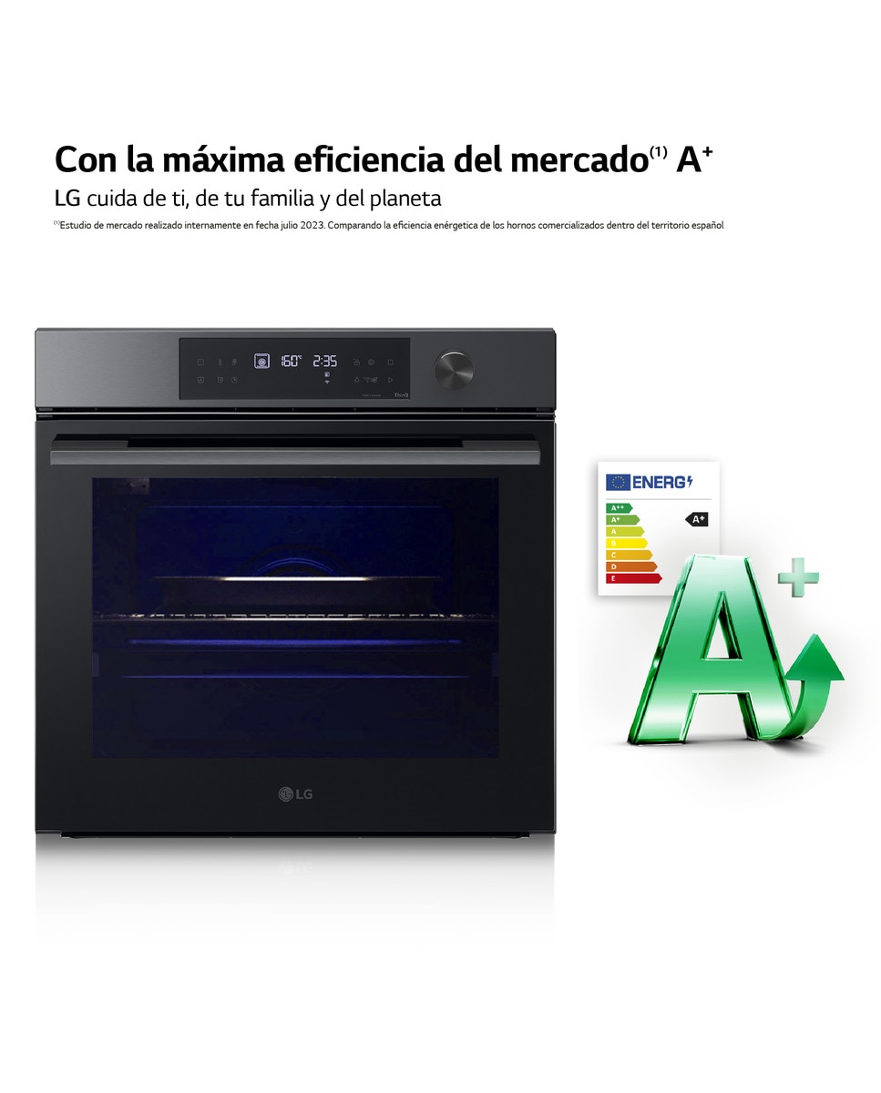 Horno multifunción LG pirolítico, 76 l, display LED, función de cocción lenta al vacio y freidora de aire - WS7D7631WB 10