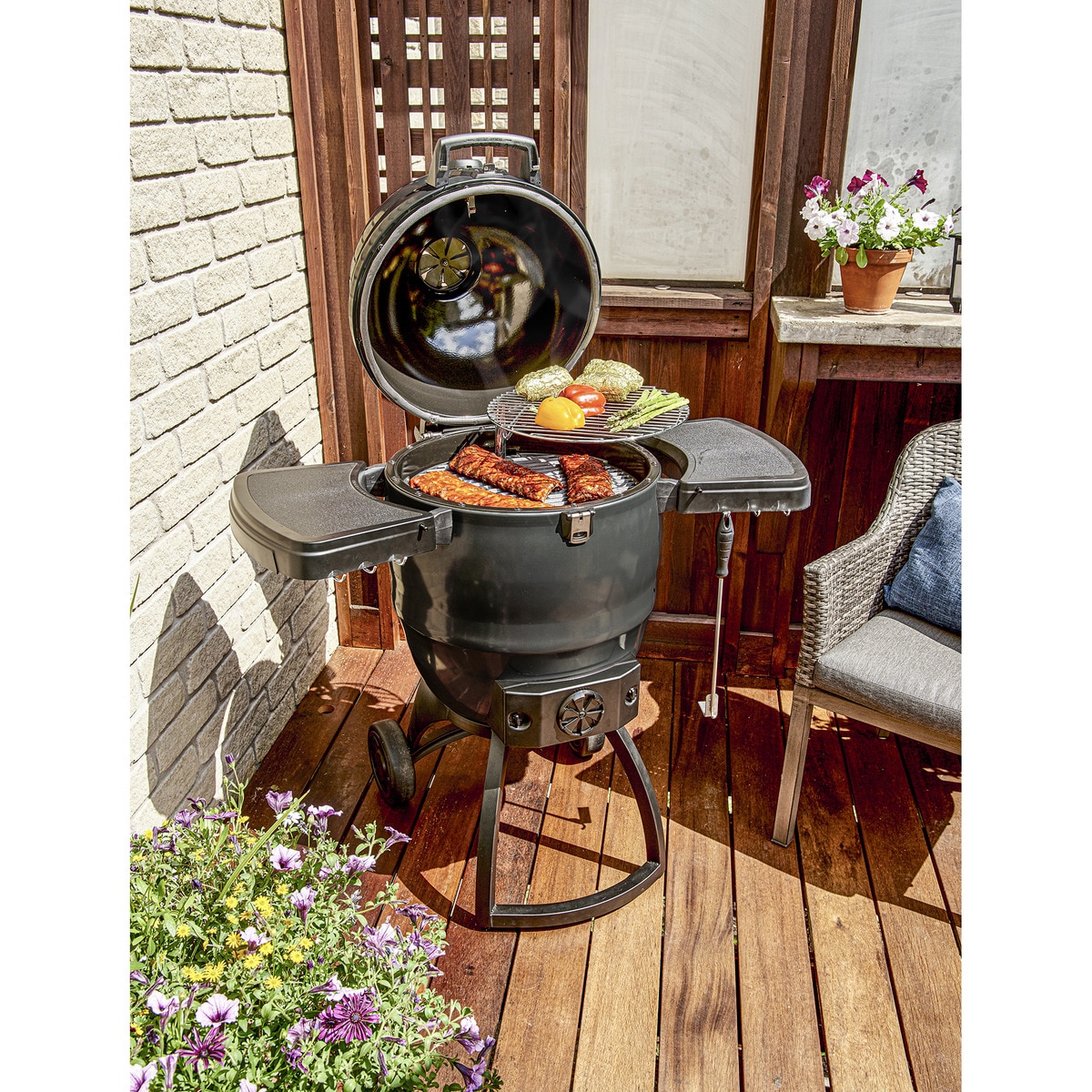Barbecue a Carvão Kamado KEG 5000 Preto-10