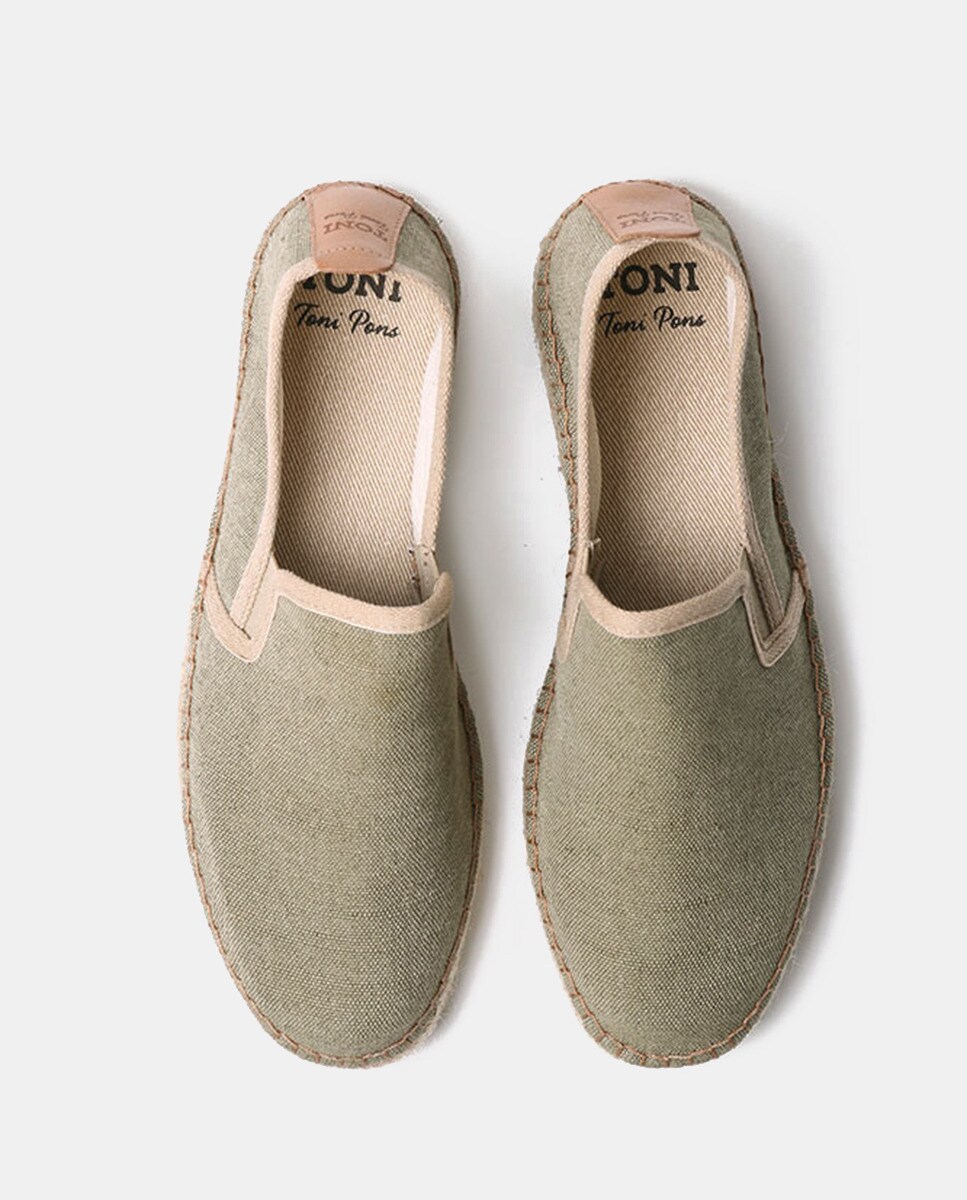 Alpercatas Dallas em Algodão com Elásticos Caqui-3