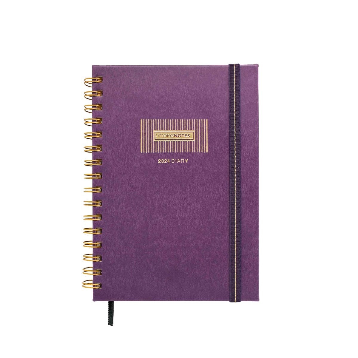Imagem 0 de Agenda Semanal 2024 Aubergine A5 12M Espiral A Vista Cobre