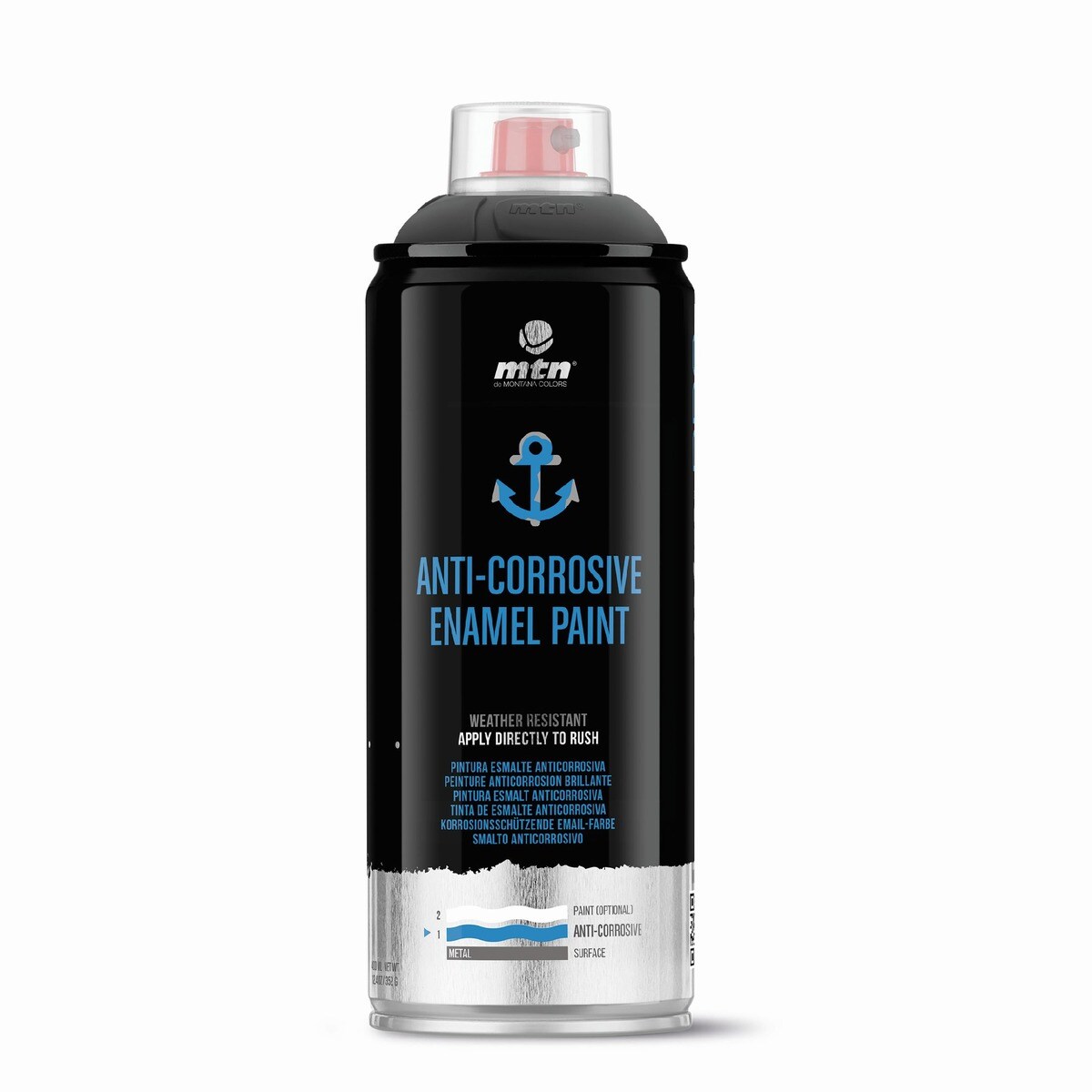Esmalte em Spray Anticorrosivo MTN Pro - 400 ml Preto-1