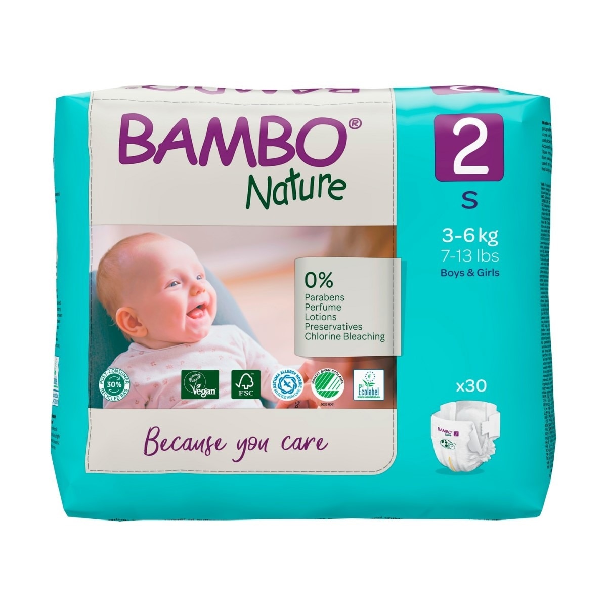 Imagem 0 de Fraldas TAM 2 (3-6 kg) - 30 un.