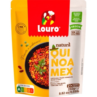 Quinoa, Lentilhas, Feijão Vermelho e Tofu ao Estilo Mexicano 2 porções embalagem 250 g - Louro