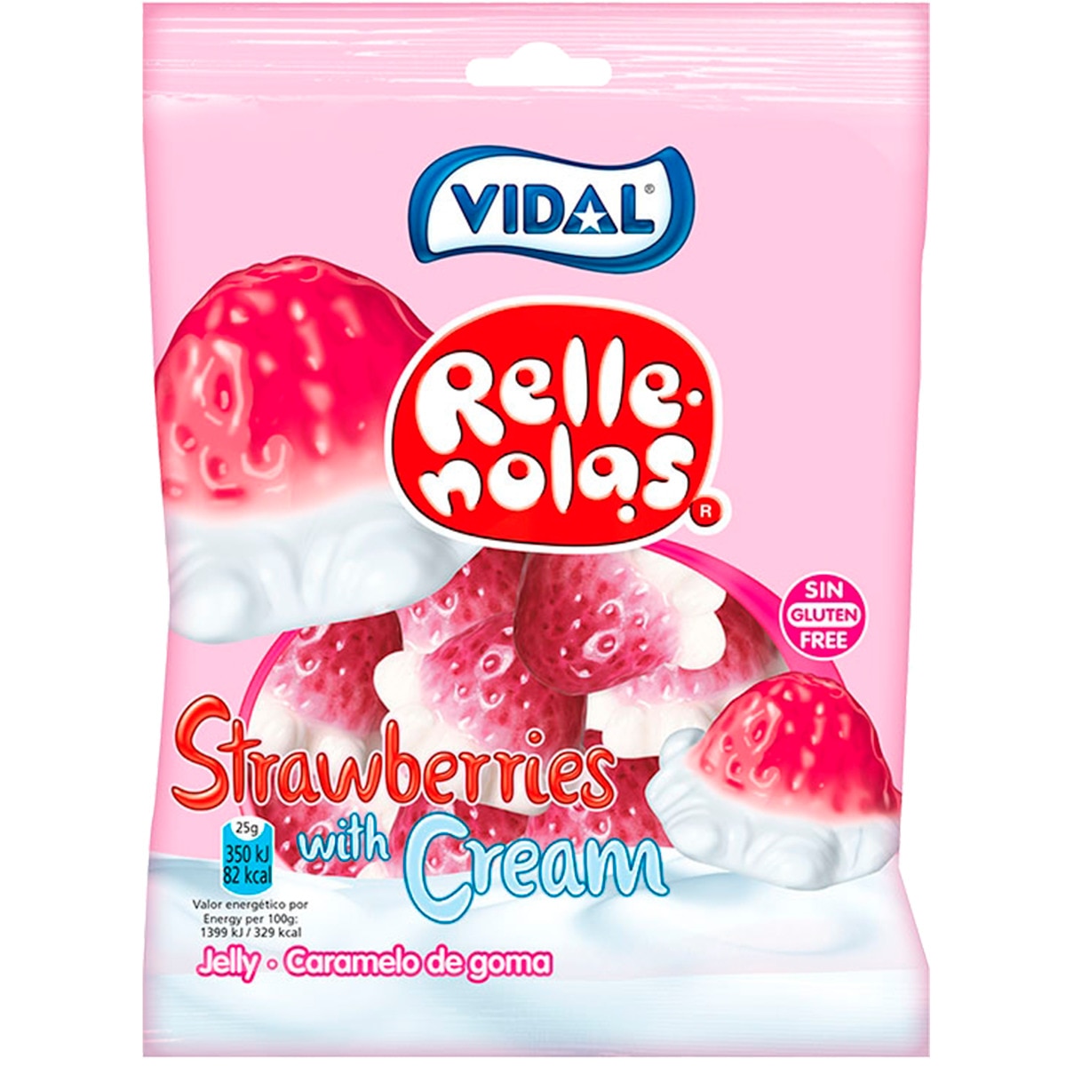 Gomas de Morango e Nata embalagem 85 g