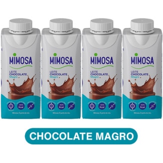Leite Chocolate Magro Pack 4 embalagem 200 ml - Mimosa