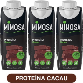 Leite Proteína Cacau sem Lactose Pack 3 embalagem 250 ml - Mimosa