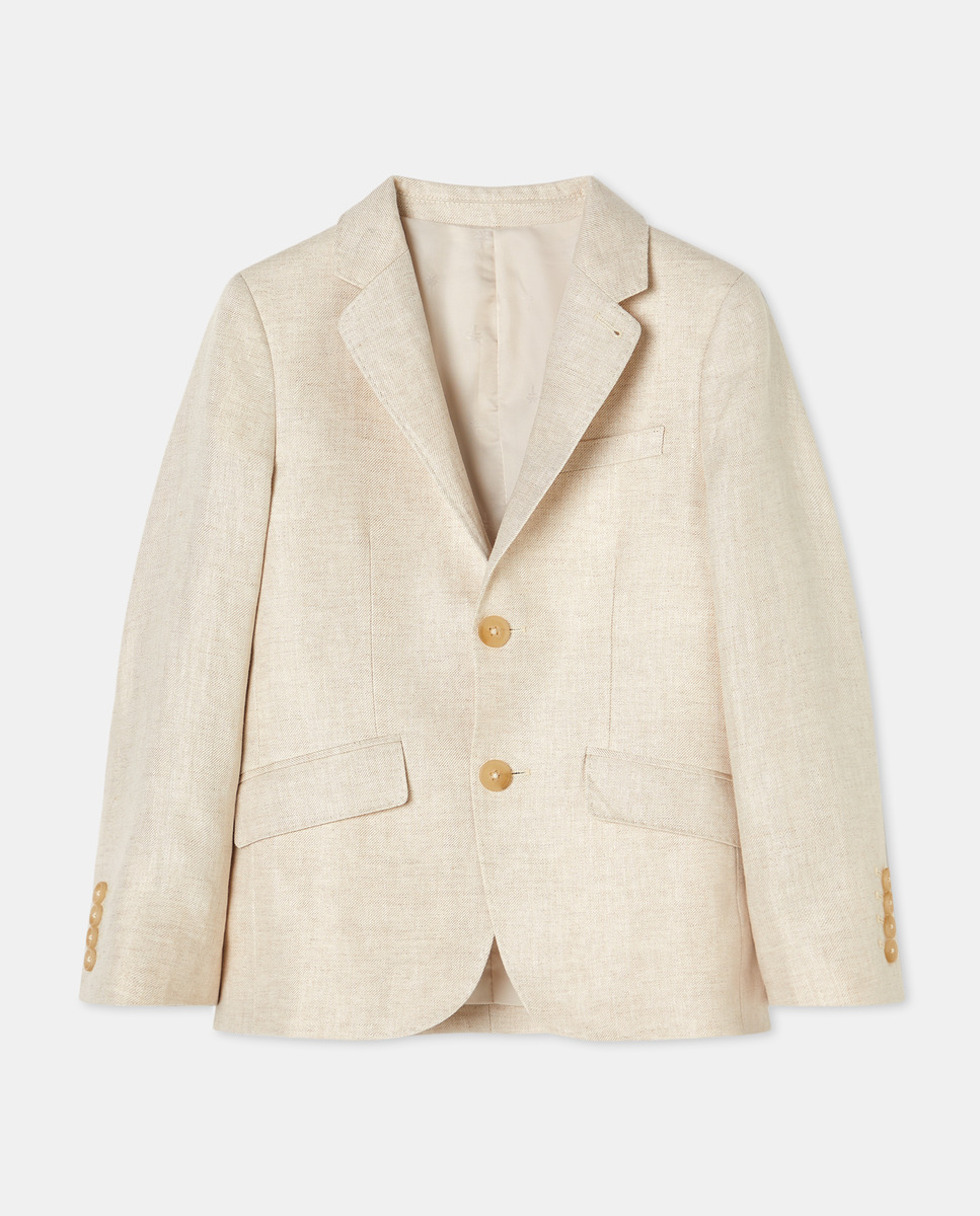 Blazer com Fecho de Botão e 100% Linho Branco-4