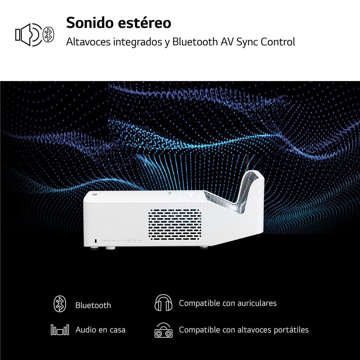 Proyector LG CineBeam HF65LSR Full HD, SmartTV webOS 4.0 de tiro corto hasta 100" Blanco-7