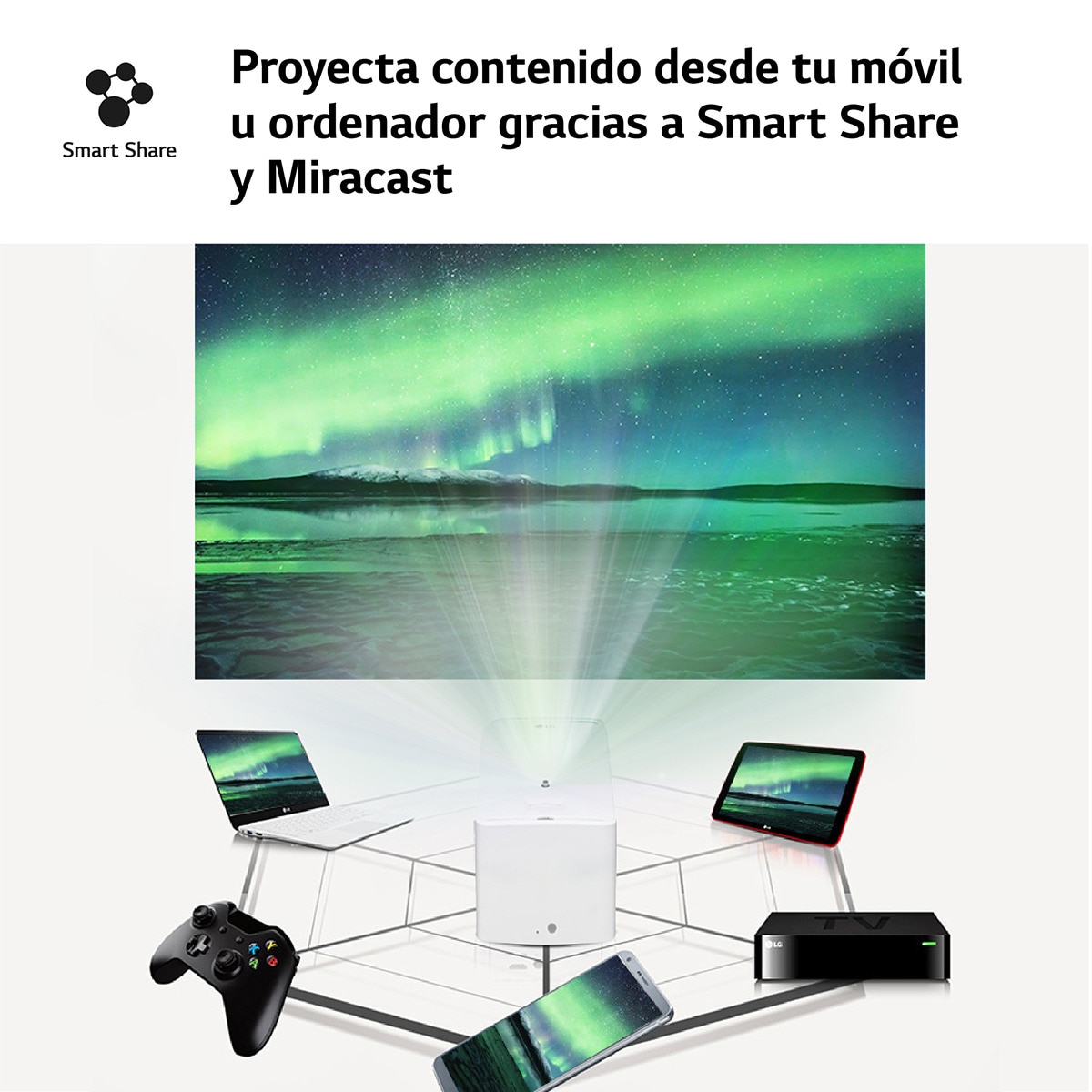 Proyector LG CineBeam HF65LSR Full HD, SmartTV webOS 4.0 de tiro corto hasta 100" Blanco-4