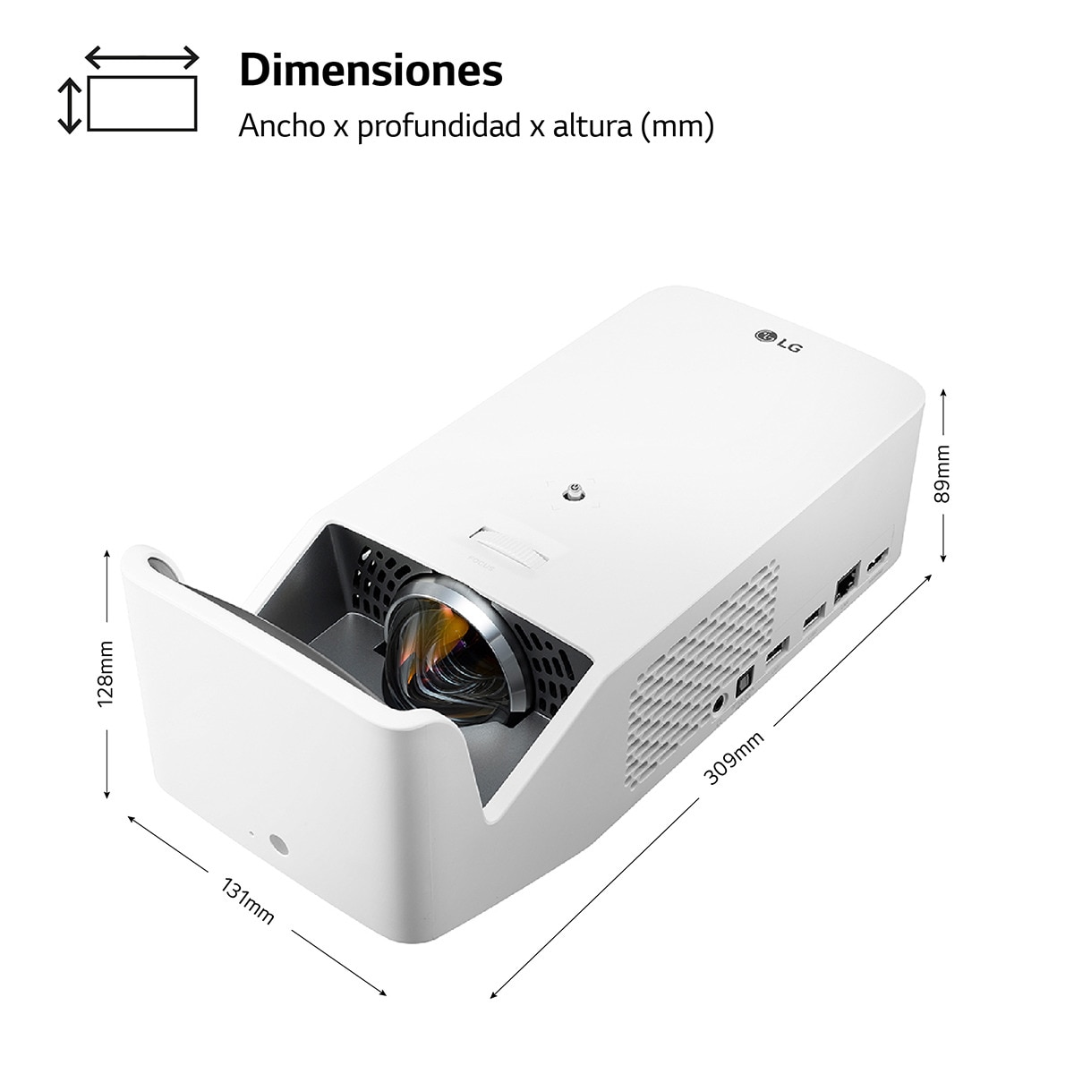 Proyector LG CineBeam HF65LSR Full HD, SmartTV webOS 4.0 de tiro corto hasta 100" Blanco-2