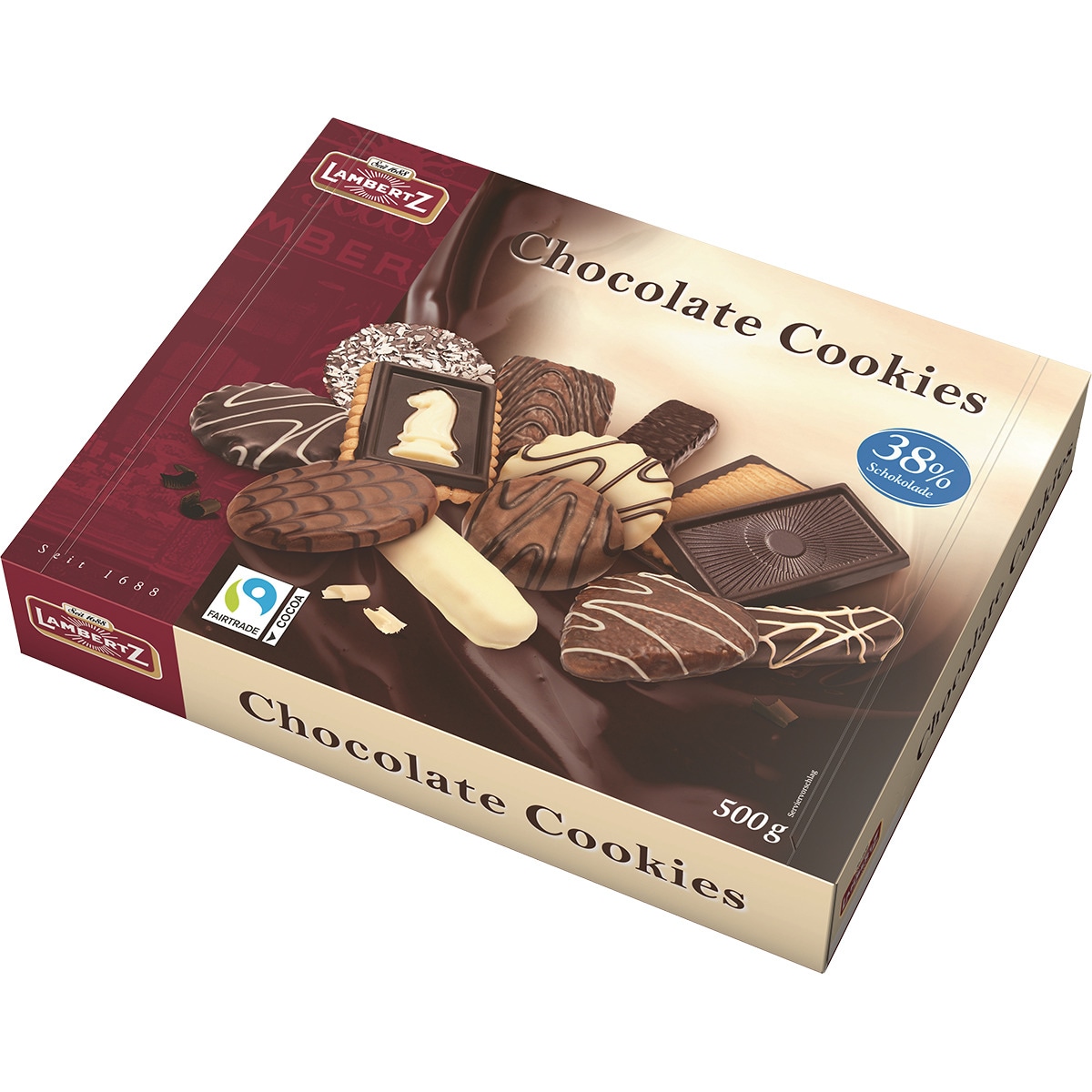 Cookies galletas surtidas con chocolate estuche 500 g