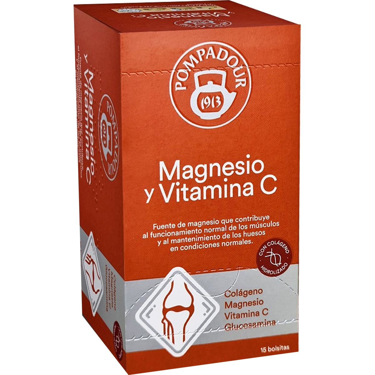 infusión de magnesio y vitamina C con colágeno hidrolizado estuche 15 bolsitas
