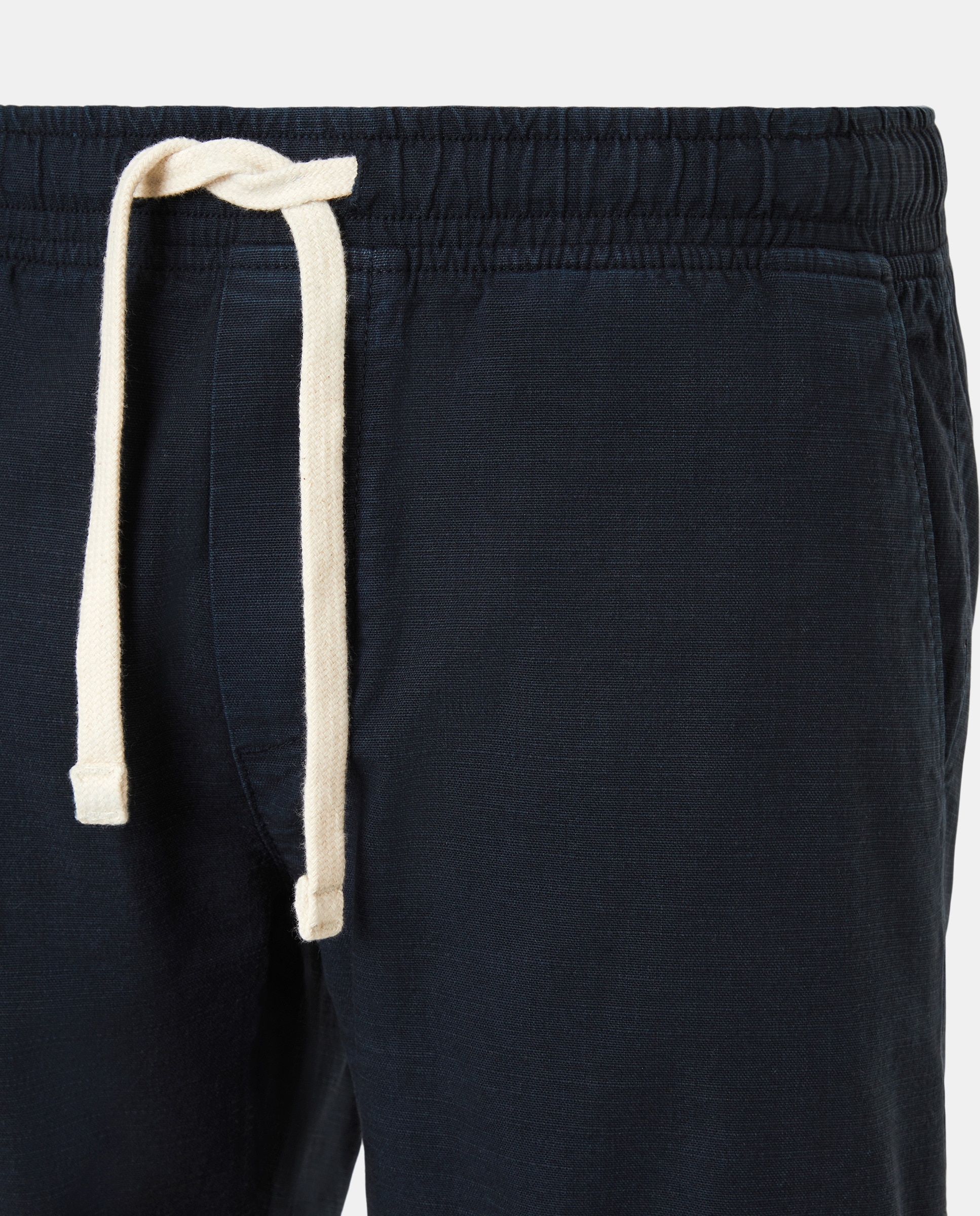 Bermudas Jogger com Aspeto de Linho Stretch Azul-marinho-5
