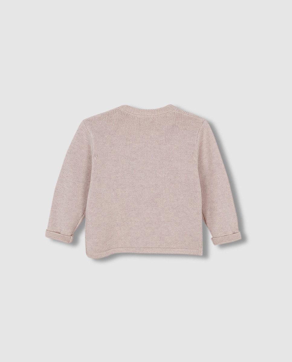 Camisola de Malha com Bordado de Peixe Pedra-3