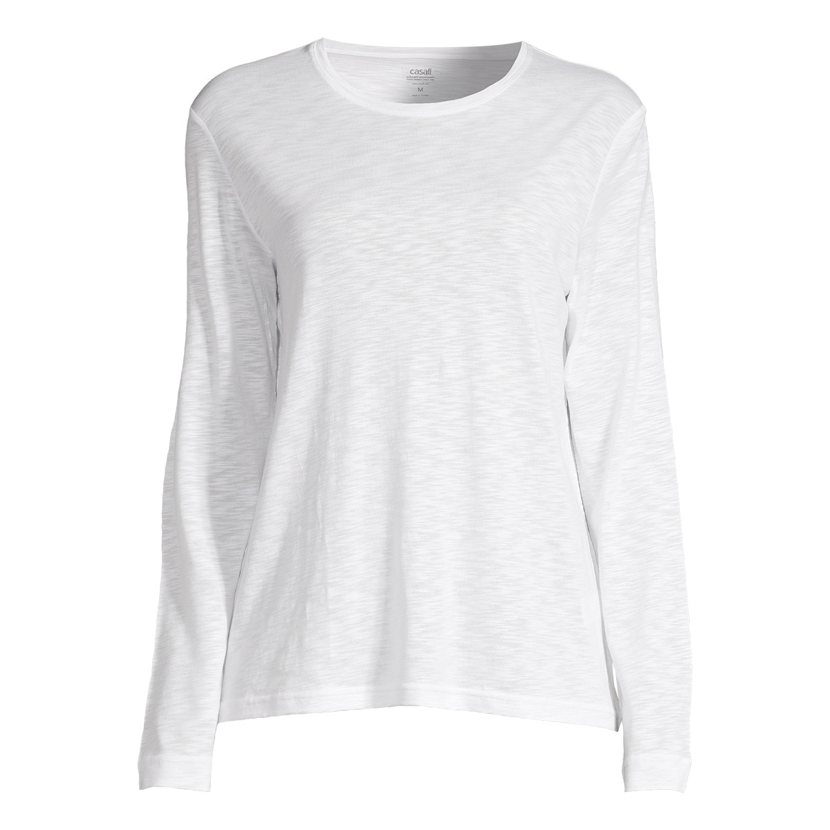 Camisola Comprida de Mulher Soft Texture Long Sleeve Branco-4