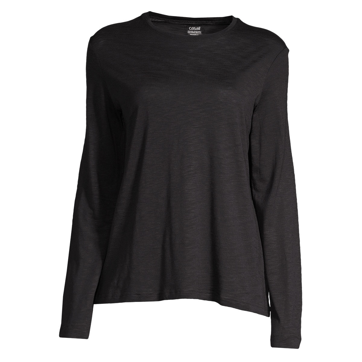 Camisola Comprida de Mulher Soft Texture Long Sleeve Preto-2