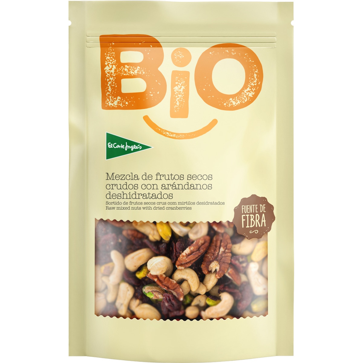 cóctel de frutos secos crudos y arándanos ecológicos bolsa 200 g