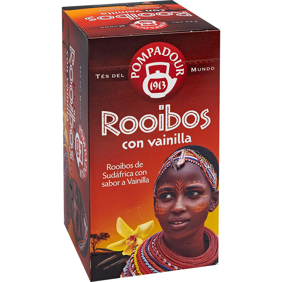 té rooibos de Sudáfrica con vainilla estuche 20 bolsitas