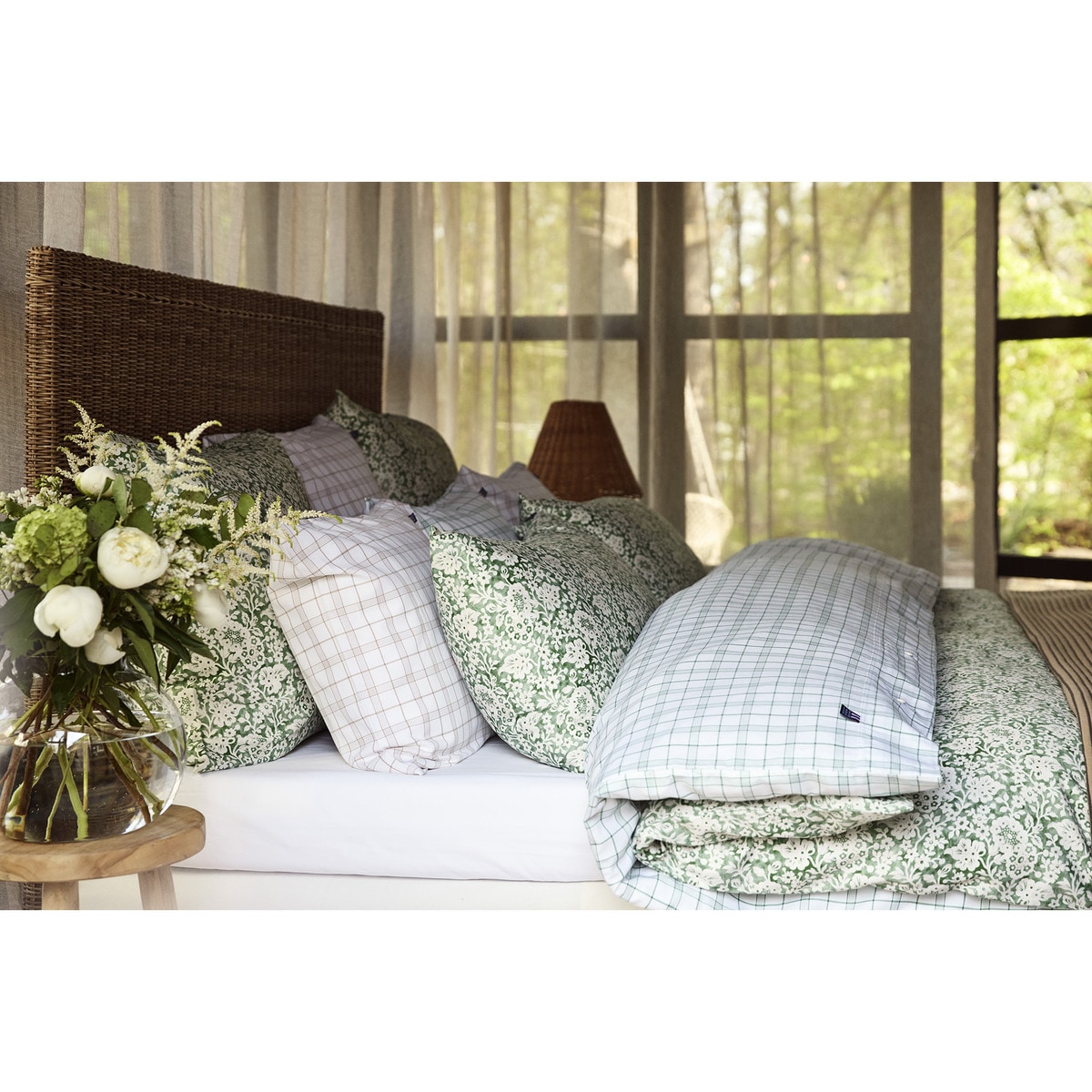 Conjunto de Capa de Edredão Turim Verde-1