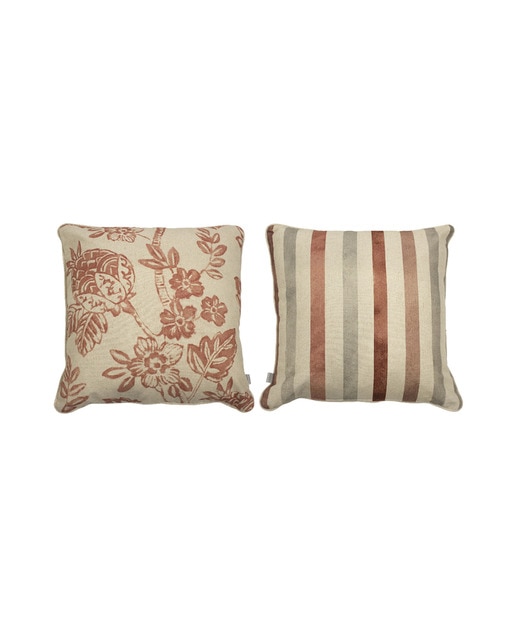 Imagen 0 de Cojín sin relleno Barcelona 50x50(2) cm  512 coral gris