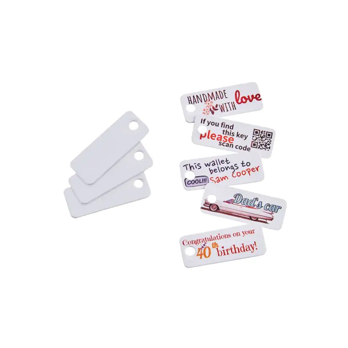 Imagem 0 de Pack 20 Placas PVC Perfuradas e Adesivas 45x18mm E-mark Colop - Branco Brilhante