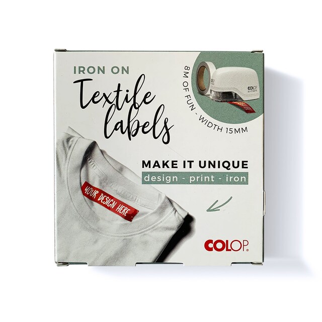 Imagen 0 de Cinta textil tafetan termo-adhesiva 8mx15mm e-mark Colop