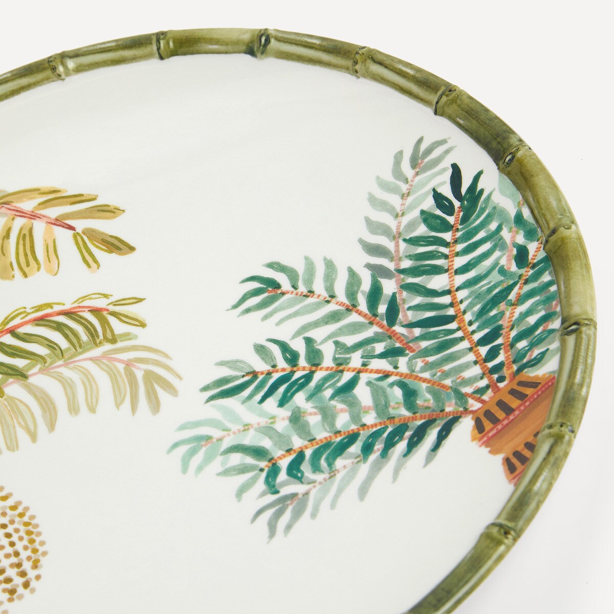 Prato Raso de Melamina Kampala Bambu Multicolor-3