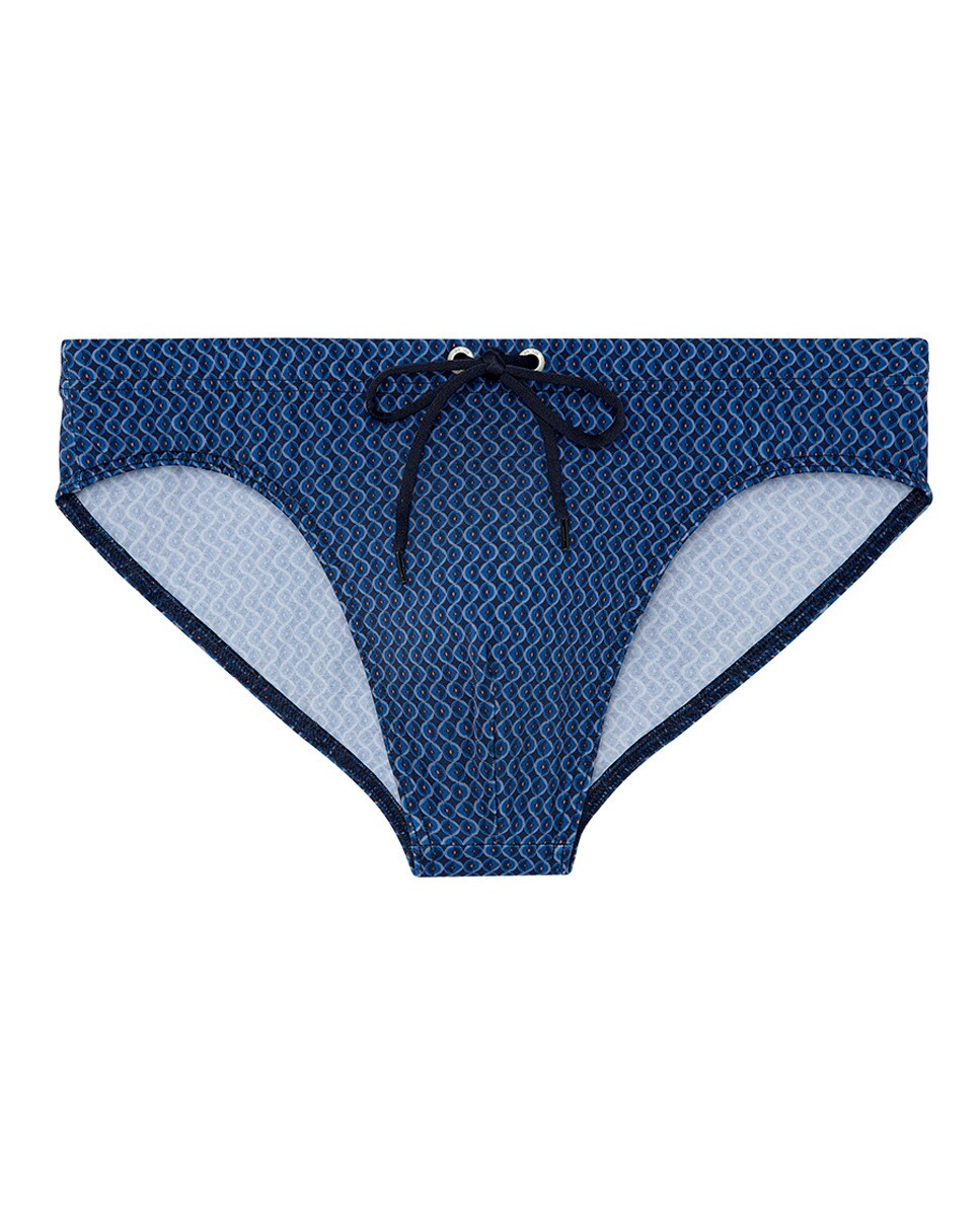 Bañador de hombre micro slip en lycra estampado olas. · Hom · El Corte