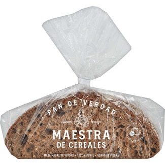 pan de hogaza de masa madre con cereales bolsa 450 g - Maestra