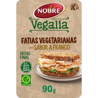 Vegalia Fatias Vegetarianas com Sabor a Frango embalagem 90 g - Nobre