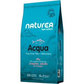 Almento Seco Acqua para Cão sabor Atum embalagem 12 kg - Naturea