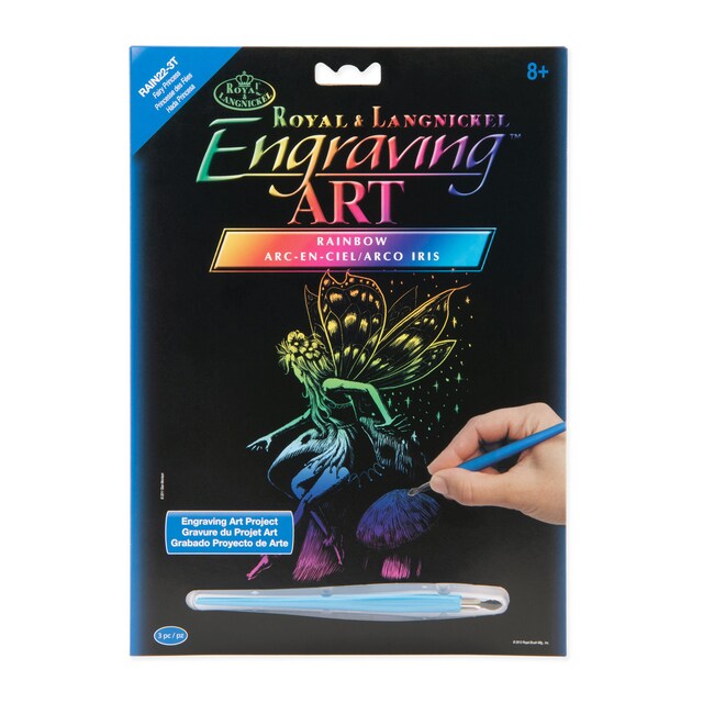 Imagen 0 de Lámina grabado Engraving Art Arcoiris dibujo princesa hada Royal & Langnickel