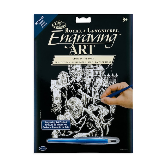 Imagem 0 de Folhas pretas Engraving Art desenho brilho no escuro Monsters Royal & Langnickel