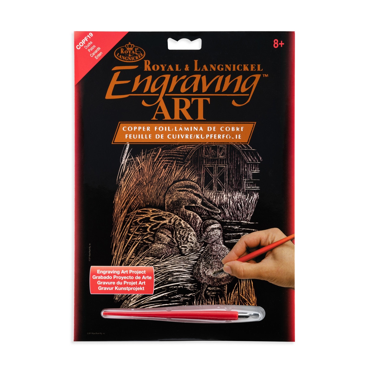 Imagen 0 de Lámina grabado Engraving Art Cobre dibujo Patos Royal & Langnickel