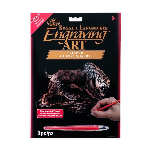 Imagem 0 de Folhas pretas Engraving Art Cobre desenho Dentes de sabre Royal & Langnickel