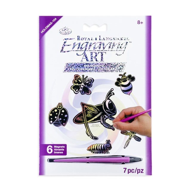 Imagem 0 de Folhas pretas Engraving Art magnetico desenho Bichos felizes Royal & Langnickel