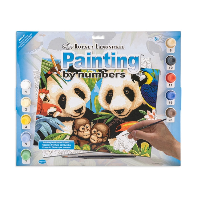 Imagen 0 de Lámina pintar por números adulto Animales puestos en peligro Royal & Langnickel