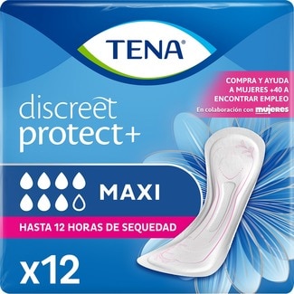 Discreet Protect+ compresa de incontinencia maxi bolsa 12 unidades - Tena