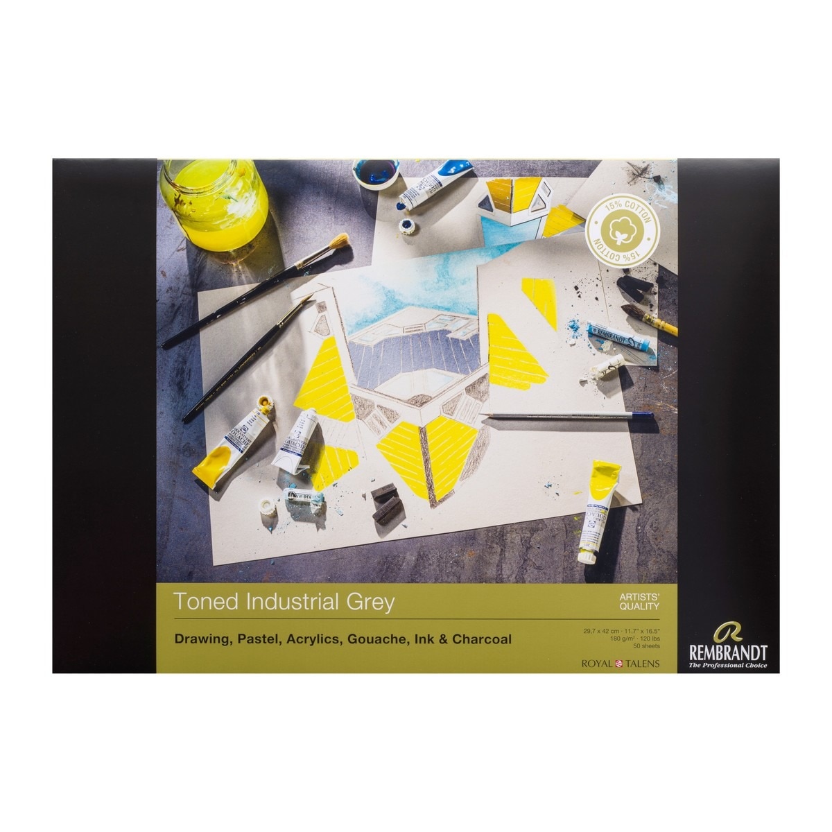 Imagem 0 de Bloco de Papel A3 Multitécnica Cinzento 180g