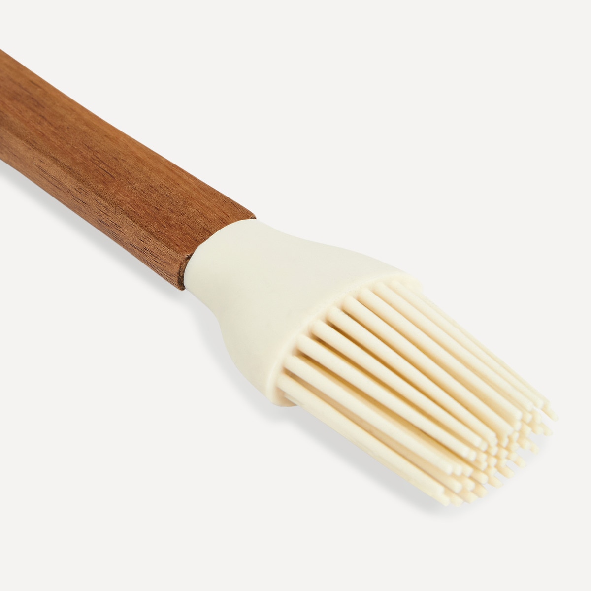 Pincel de Silicone e Madeira Acácia Creme/Madeira-2